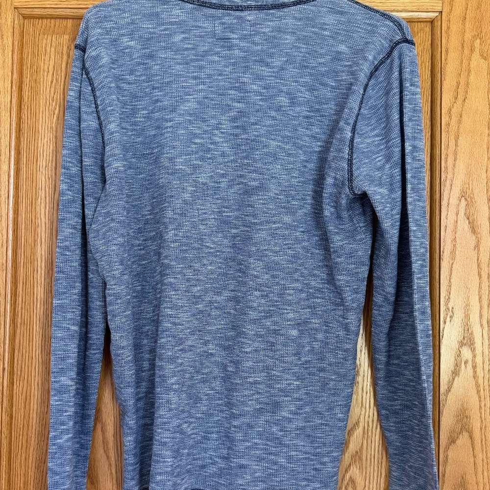 Express Long Sleeve BLUE Waffle Shirt Men's SIZE LG - Picture 5 of 5